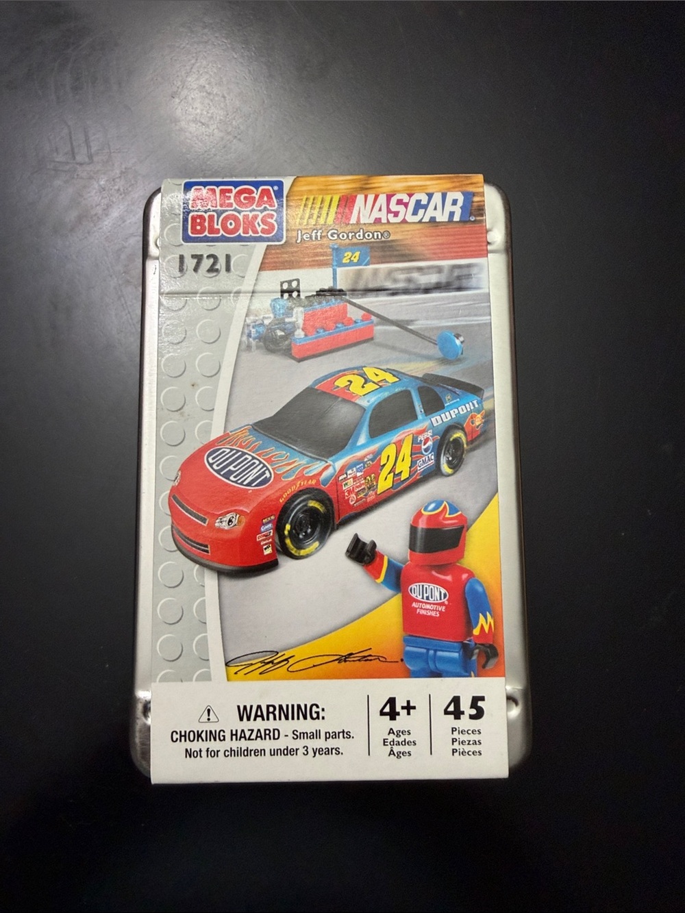 Mega Bloks NASCAR Jeff Gordon Buildable Race Car Toy - Red & Blue